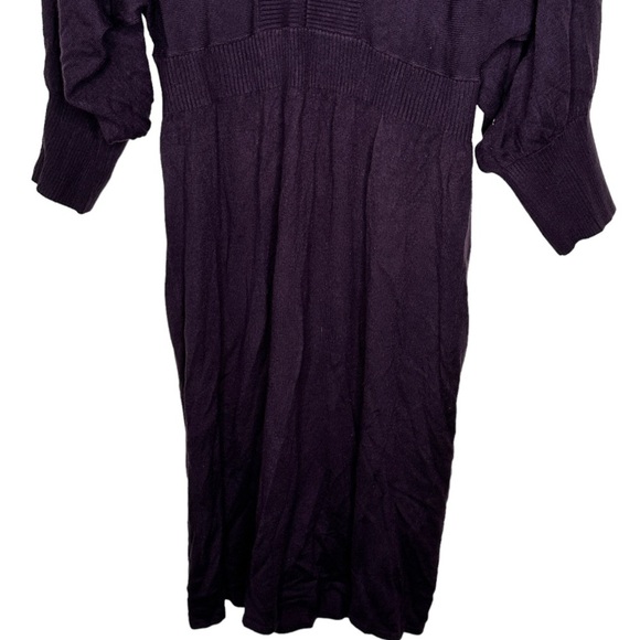 Connected Apparel Purple Sweater Dress - Picture 3 of 7
